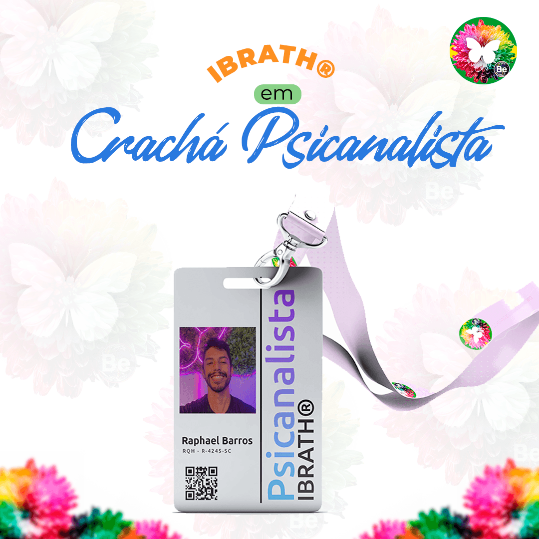 Crachá / Carteirinha Dígital Psicanalista IBRATH - IBRATH Instituto Brasileiro de Terapias Holísticas crachá, crachá digital, Digital, psicanalista, registro profissional