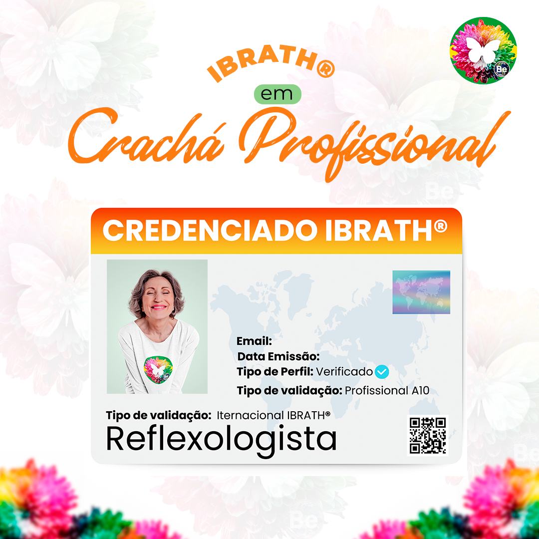 Crachá / Carteira / Carteirinha / Registro Profissional Reflexologista